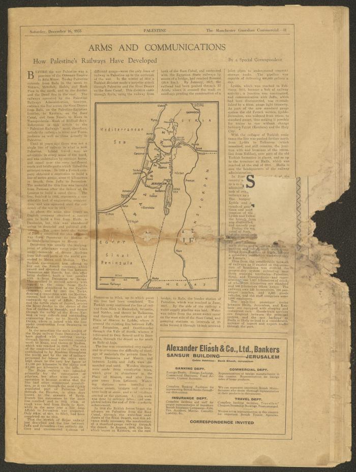 A Supplement of the Palestine Post, 16 December 1933