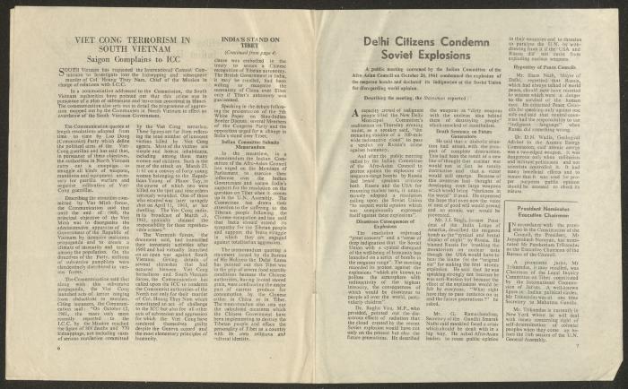 A Newsletter Issued by the Afro-Asian Council, No. 8, India, October 1961
