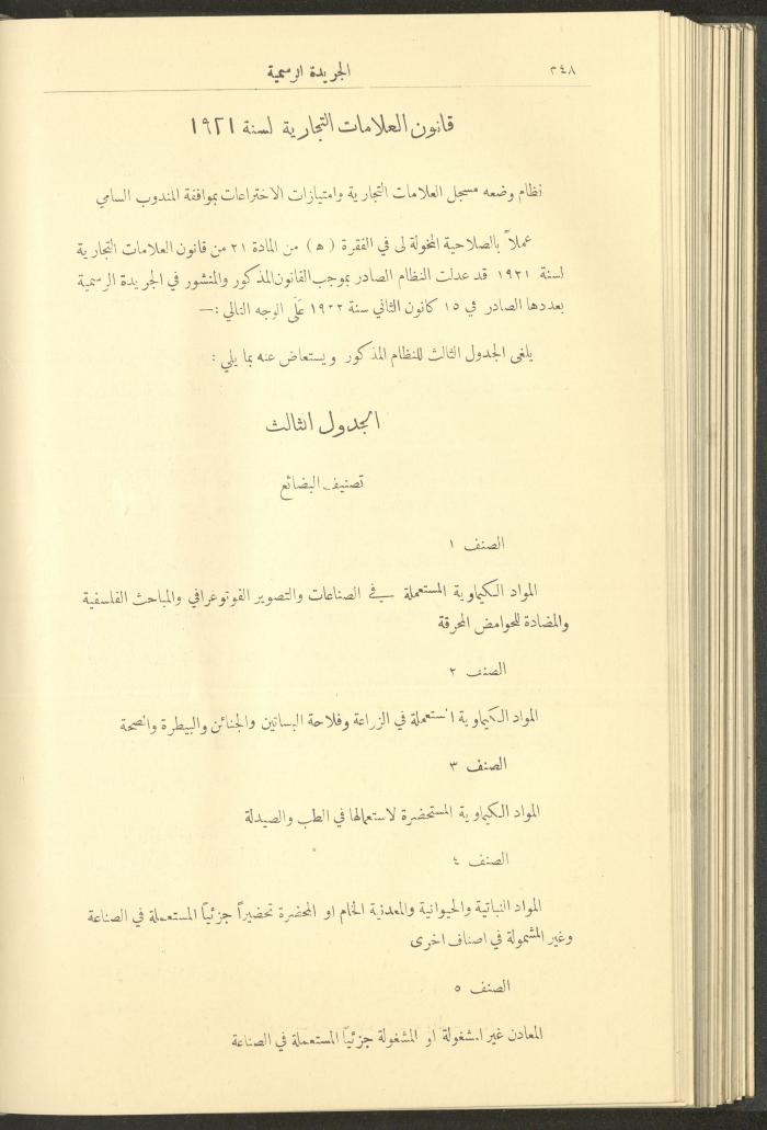 Issue No. 323 of the Official Palestine Newspaper, 1 April 1929