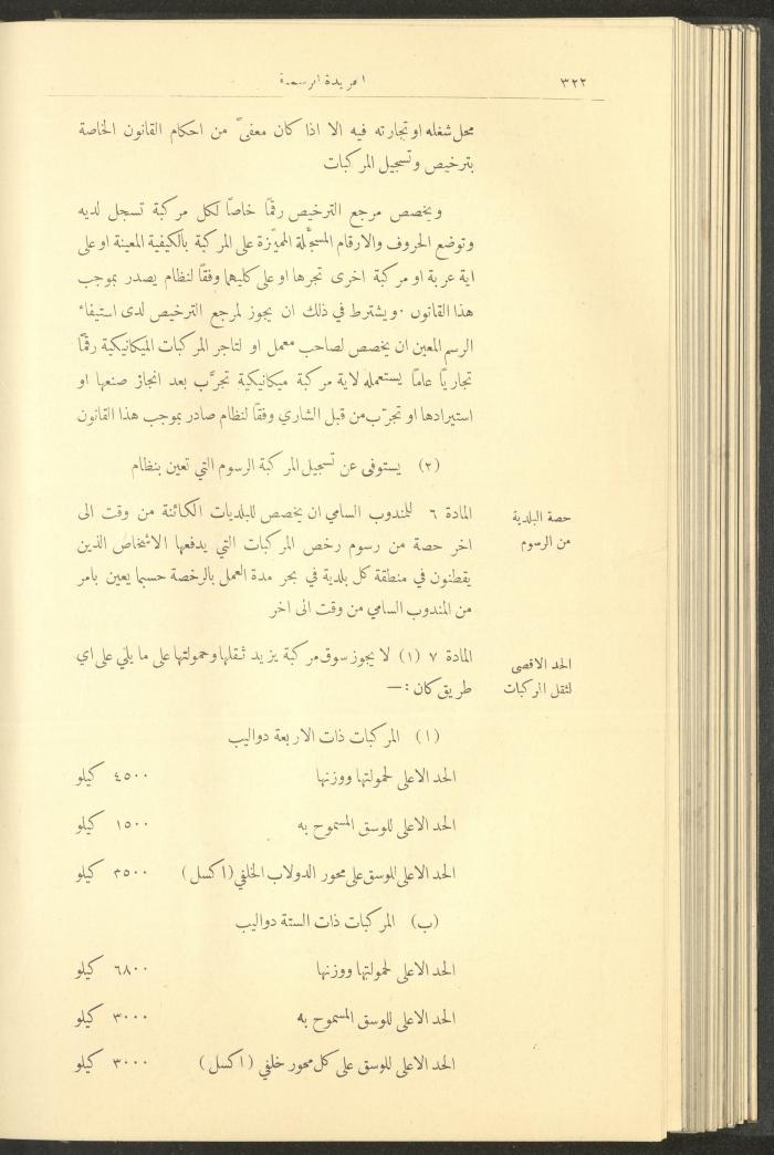 Issue No. 323 of the Official Palestine Newspaper, 1 April 1929