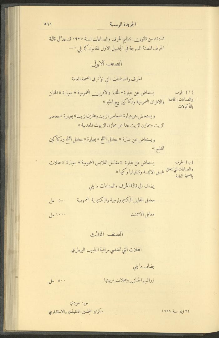 العدد 236 من جريدة حكومة فلسطين الرسمية، 1 حزيران 1929