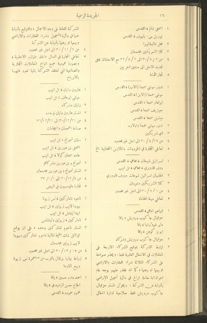 العدد 277 من جريدة حكومة فلسطين الرسمية، 16 شباط 1931