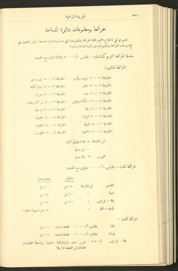 Issue No. 283 of the Official Palestine Newspaper, 16 May 1931
