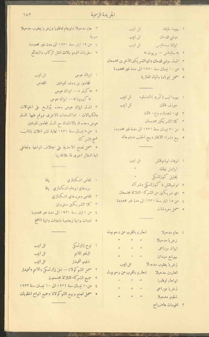 Issue No. 226 of the Official Palestine Newspaper, 16 June 1931
