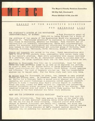 A Report by Marshall Bradgon at the Mayor