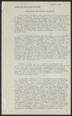 "Some Aspects of Progress in Jordan", a Lecture by Anwar Nusseibeh, 5 March 1966