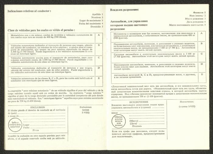 An International Driving Permit by the British Ministry of Transport for Anwar Nusseibeh, 6 August 1965