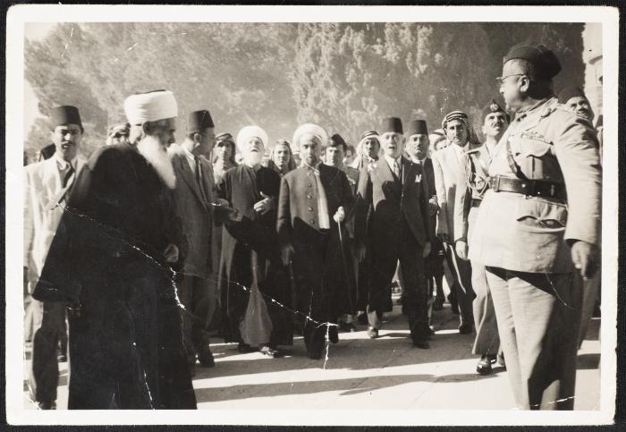 Welcoming King Abdullah to Jerusalem, 1949