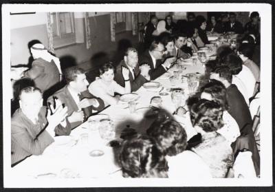 Lawahez al-Khatib and Abdel-Karim al-Alami at a Dinner Party, the 1960s