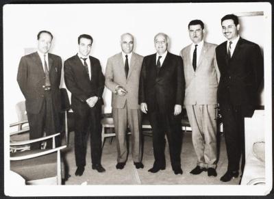 The PLO Delegation Welcoming Ahmad al-Shuqairi at the Jerusalem Airport, 21 June 1965 