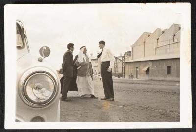 Abdel-Karim al-Alami with Two Men, the Early 1950s