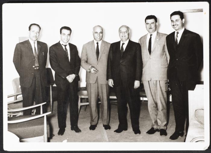 The PLO Delegation Welcoming Ahmad al-Shuqairi at the Jerusalem Airport, 21 June 1965 