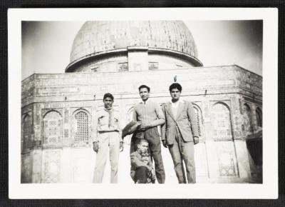 Salah ad-Din al-Alami and His Friends Before the Dome of the Rock, the 1950s