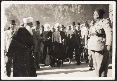 Welcoming King Abdullah to Jerusalem, 1949