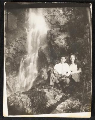 Lawaheth al-Khatib and Abdel-Karim al-Alami During a Trip to Lebanon, 1946