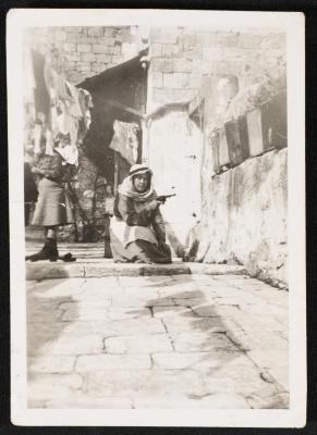 Khair ad-Din al-Alami in the Yard of His Sister