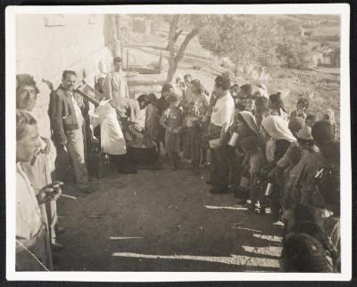 Distributing Food to Palestinian Refugee Children, September 1949