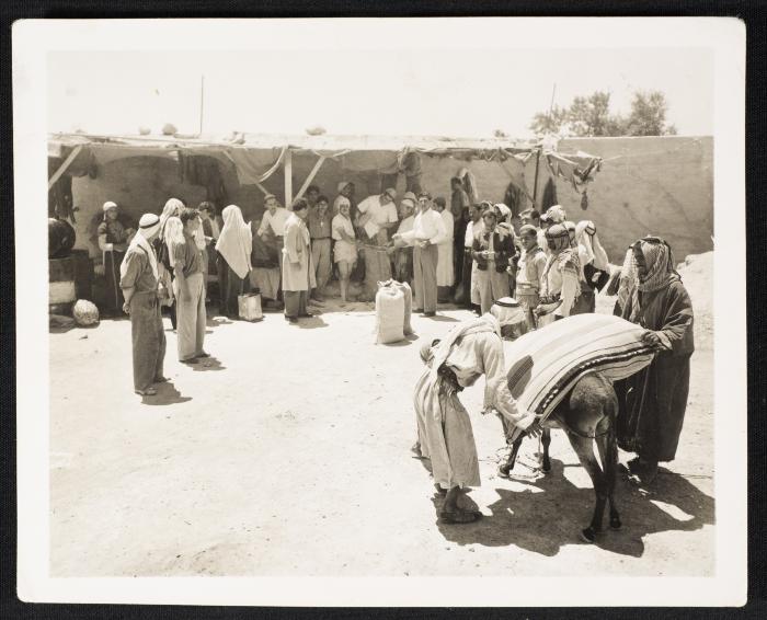 Palestinian Refugees Receiving Assistance in al-Eizariya, September 1949