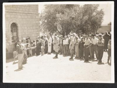 Palestinian Refugees Registering in the Office of Refugees, September 1949