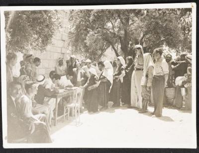 Palestinian Refugees Registering in the Office of Refugees, September 1949