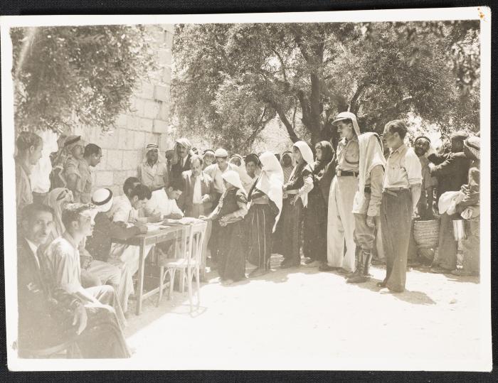 Palestinian Refugees Registering in the Office of Refugees, September 1949