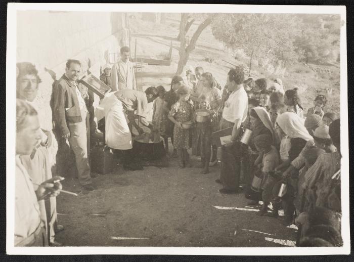 The Distribution of Food to Palestinian Refugee Children, September 1949