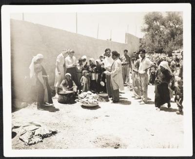 Supervising the Food Distribution to Palestinian Refugees, September 1949