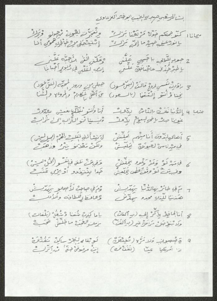 Biography of the Traditional Poet Sabri Yaaqba