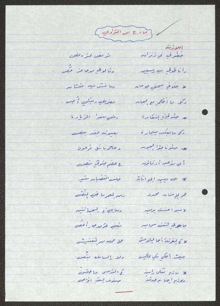 Biography of the Traditional Poet Hamdallah Barghouthi