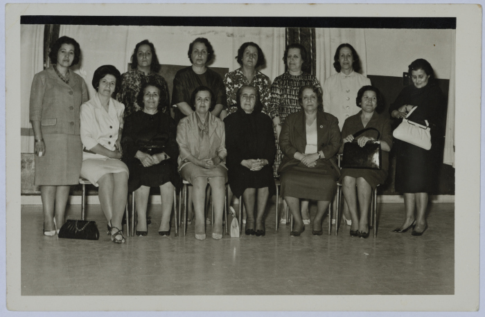 Andaleib al-Amad and the members of the Arab Women Union Society - Nablus