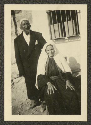 سيدة ورجل من عائلة توما، بيت جالا، 2 كانون الثاني 1947