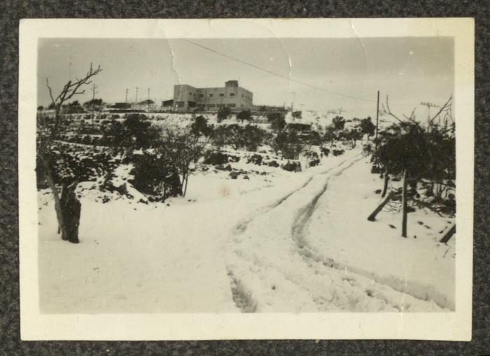 Everest Hotel Building in Beit Jala, the Winter of 1949