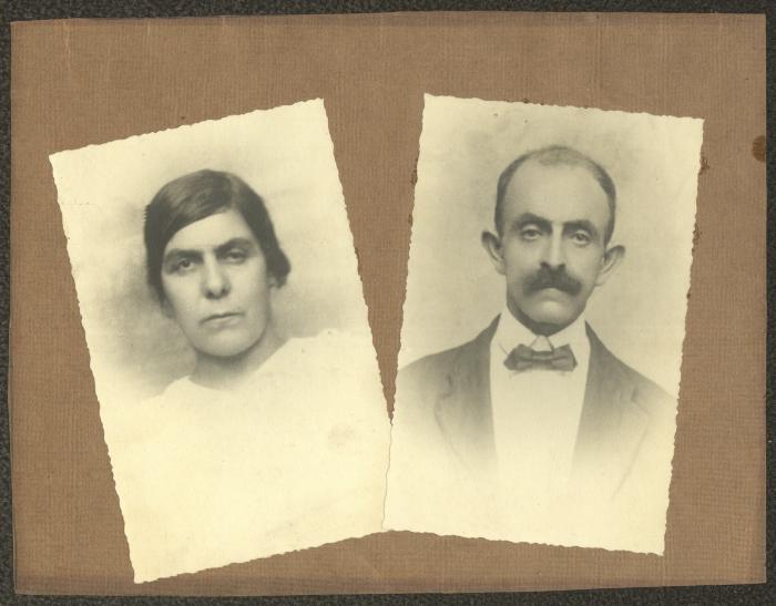 Khalil Touma and His Wife Safia Emaya, Beit Jala, the Late 19th Century 