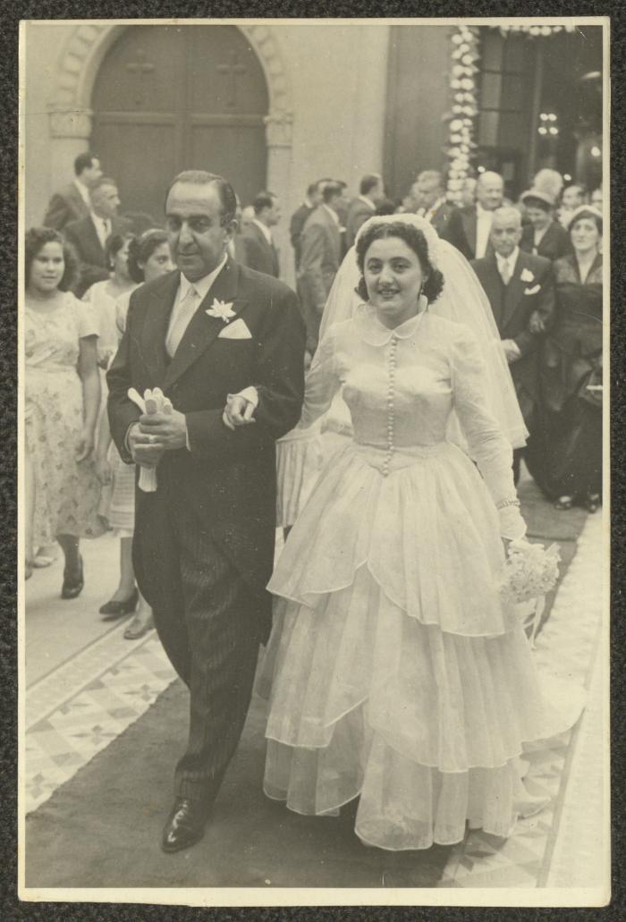 Sylvia and Butros Touma at their Wedding, 4 January 1953
