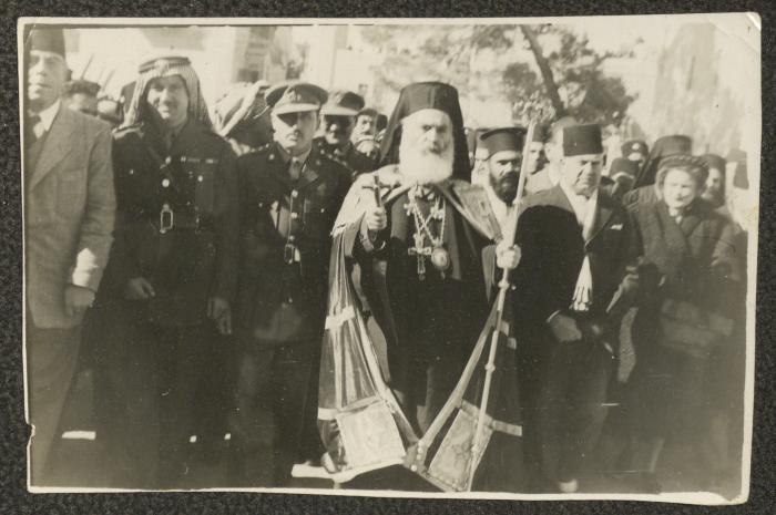 The Deputy of the Greek Orthodox Patriarch at His Reception in Manger Square, Bethlehem, 6 January 1949