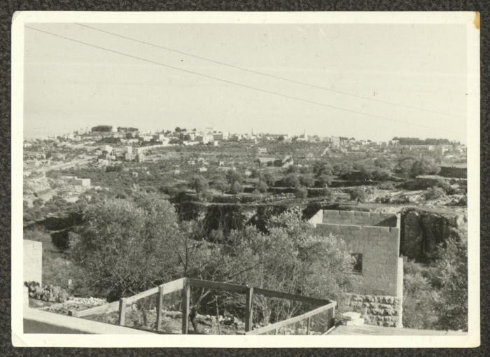 The Town of Beit Jala from the Courtyard of the Jeries Touma House, the 1940s