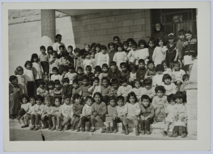 A group of kindergarten students