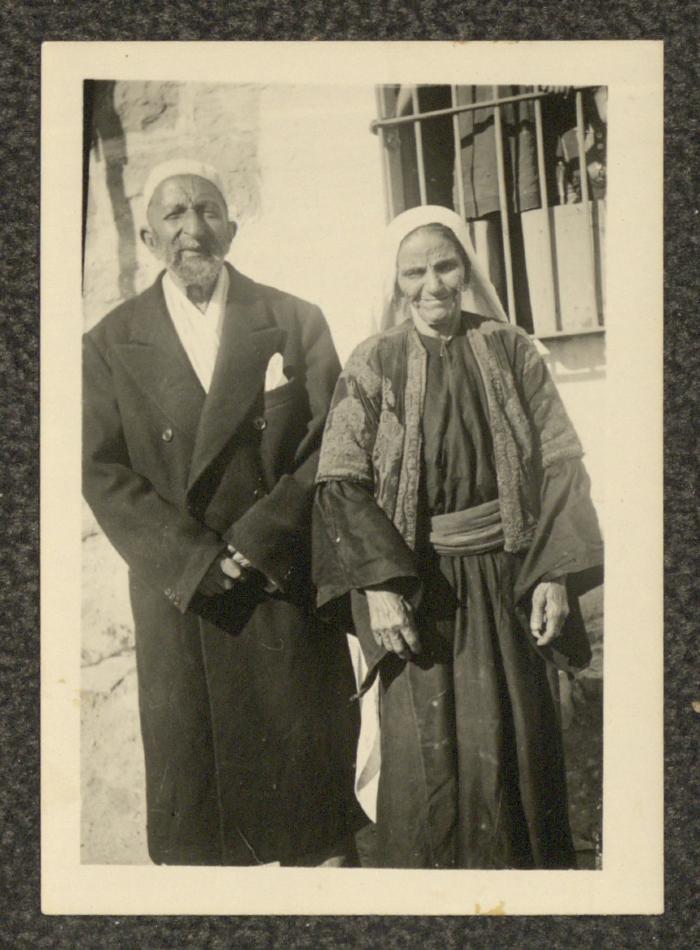 A Woman and Man from the Touma Family, Beit Jala, 2 January 1947