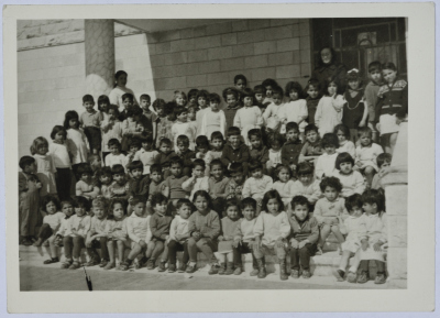 A group of kindergarten students