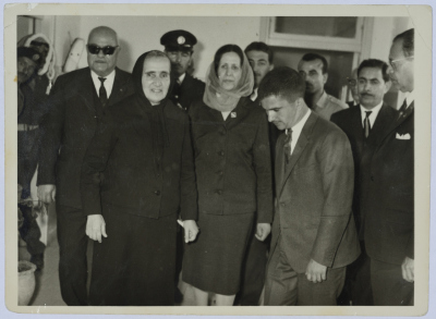 Head of the Arab Women Union Society and others with Prince Hassan bin Talal