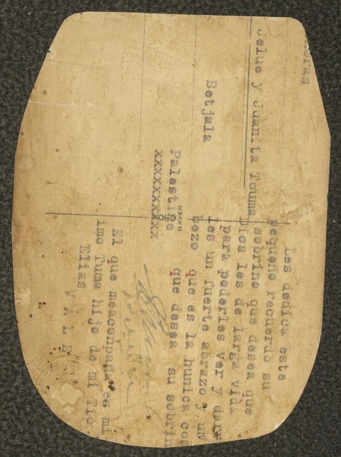 Saba Khalil Touma with His Cousin Touma Ilyas Touma, Ecuador, the Early 20th Century 