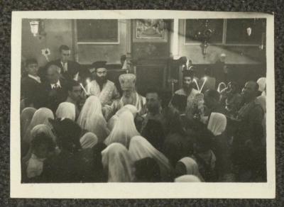 Beit Jala Residents Participating in Prayer inside a Church, 21 September 1949 