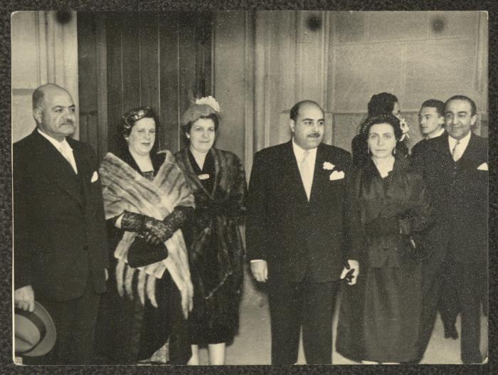 Gregorio Abed Rabbo and Others at His Wedding, 26 September 1954