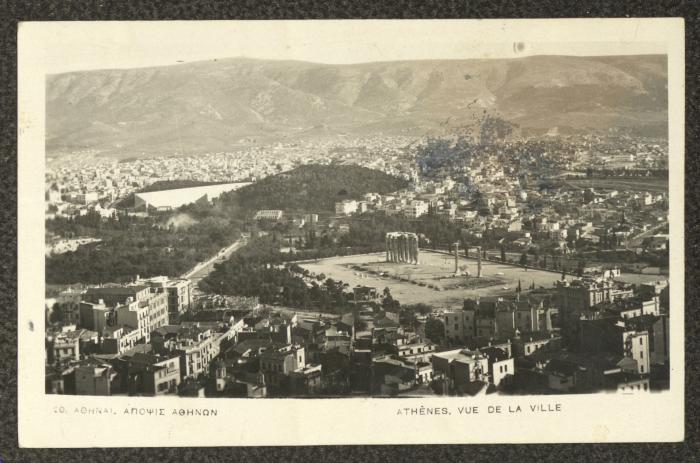 بطاقة بريدية أرسلها بطرس توما إلى أهله، أثينا، 24 كانون الأول 1949