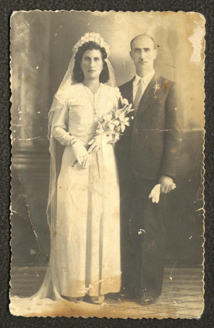 Atallah Touma and His Bride on Their Wedding Day, Guayaquil, the 1940s