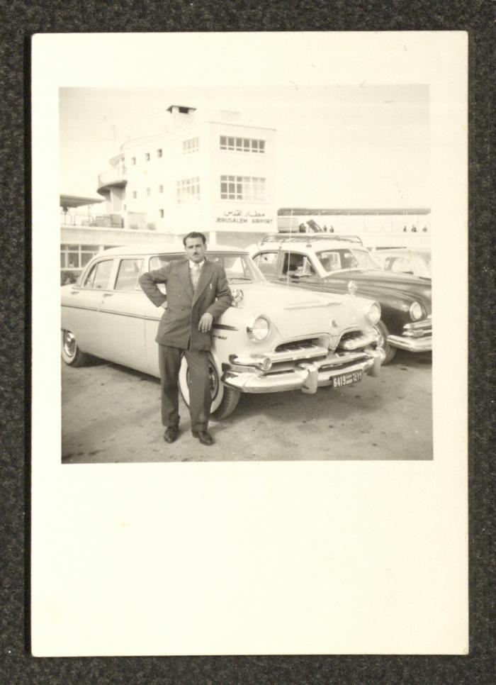 George Awwad at Jerusalem International Airport, the 1950s