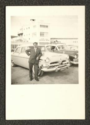 George Awwad at Jerusalem International Airport, the 1950s