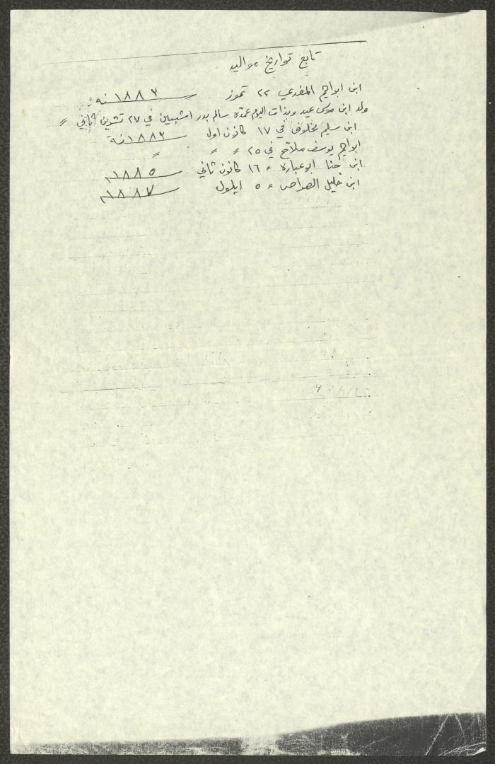 Notes by Boutros Touma, Chile, the 1980s 