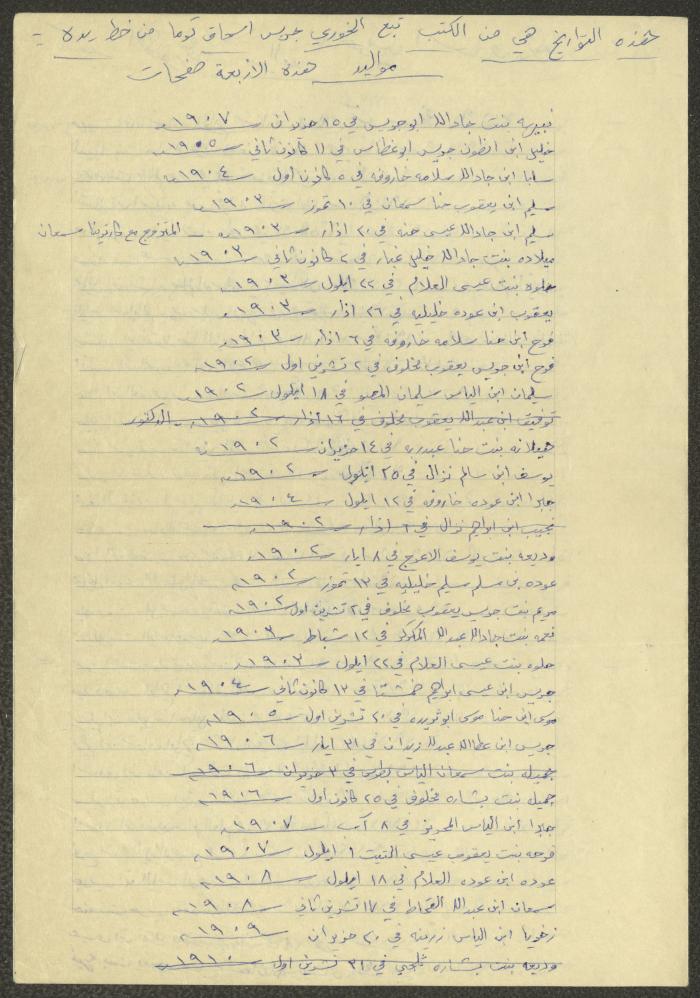 Notes by Boutros Touma, Chile, the 1980s 