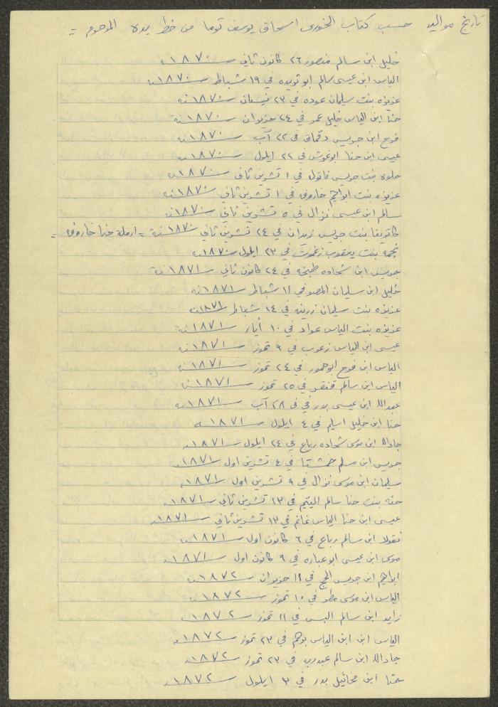 Notes by Boutros Touma, Chile, the 1980s 